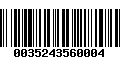 Código de Barras 0035243560004