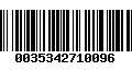 Código de Barras 0035342710096