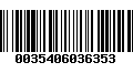 Código de Barras 0035406036353