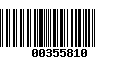 Código de Barras 00355810