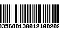 Código de Barras 00356801300121002099