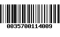 Código de Barras 0035700114009