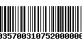 Código de Barras 00357003107520000007