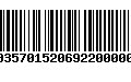 Código de Barras 00357015206922000006