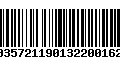 Código de Barras 00357211901322001623