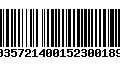 Código de Barras 00357214001523001891