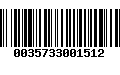 Código de Barras 0035733001512