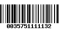 Código de Barras 0035751111132