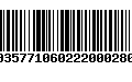 Código de Barras 00357710602220002809