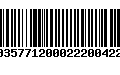 Código de Barras 00357712000222004223