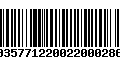 Código de Barras 00357712200220002867