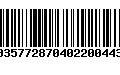 Código de Barras 00357728704022004438