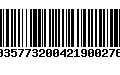 Código de Barras 00357732004219002760