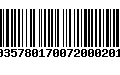 Código de Barras 00357801700720002013