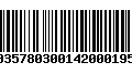 Código de Barras 00357803001420001954