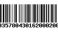 Código de Barras 00357804301620002065