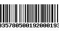 Código de Barras 00357805001920001933