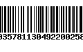 Código de Barras 00357811304922002580