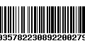 Código de Barras 00357822308922002799