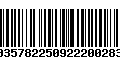 Código de Barras 00357822509222002834