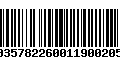 Código de Barras 00357822600119002057