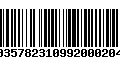 Código de Barras 00357823109920002045