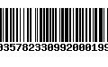 Código de Barras 00357823309920001998