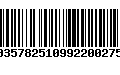 Código de Barras 00357825109922002751