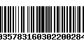 Código de Barras 00357831603022002846