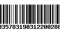 Código de Barras 00357831903122002884