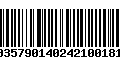 Código de Barras 00357901402421001812