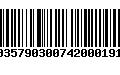 Código de Barras 00357903007420001917