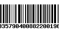 Código de Barras 00357904008822001962