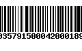 Código de Barras 00357915000420001890