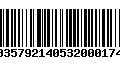 Código de Barras 00357921405320001741