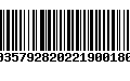 Código de Barras 00357928202219001805