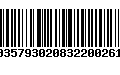 Código de Barras 00357930208322002611