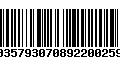 Código de Barras 00357930708922002597