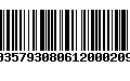 Código de Barras 00357930806120002095