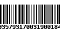 Código de Barras 00357931700319001847