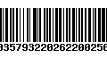 Código de Barras 00357932202622002560