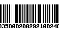 Código de Barras 00358002002921002460