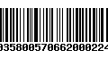 Código de Barras 00358005706620002246