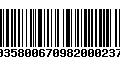 Código de Barras 00358006709820002374