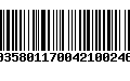 Código de Barras 00358011700421002468