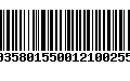 Código de Barras 00358015500121002555