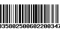 Código de Barras 00358025006022003471