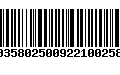 Código de Barras 00358025009221002580