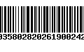 Código de Barras 00358028202619002422