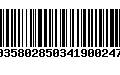 Código de Barras 00358028503419002477